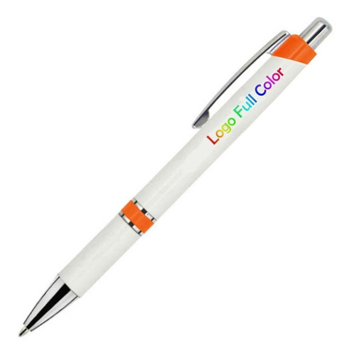 100 Bolígrafos Personalizados Con Logo Full Color Cuarzo Win