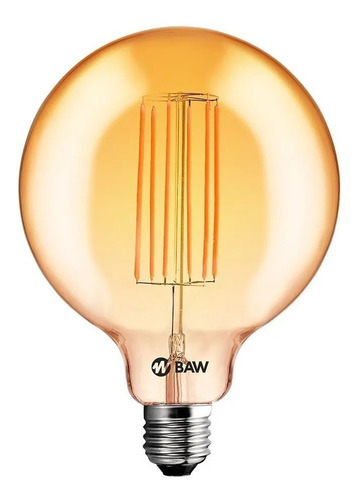 Lámpara Led 8w Vintage G125 E27 Súper Cálida 2700k - Baw Color de la luz Blanco cálido