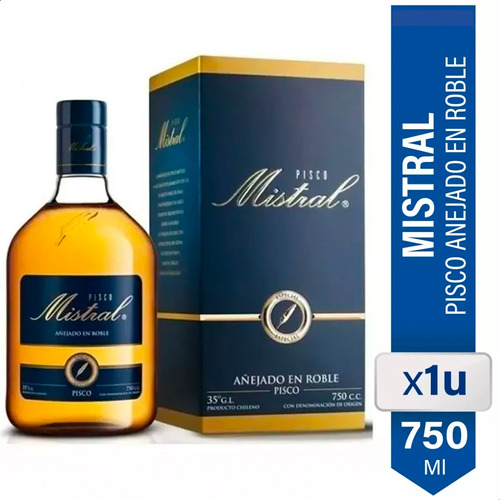 Licor Pisco Mistral Especial 35° 750ml Roble Americano