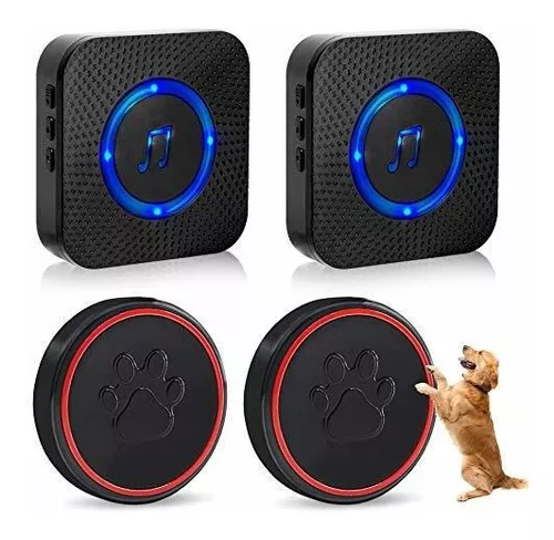 ChunHee Dog Door Bell Wireless Dog Doorbells with Warterproof Touch Button Dog Bells for Potty Training 2 Receivers 2 Transmitters 