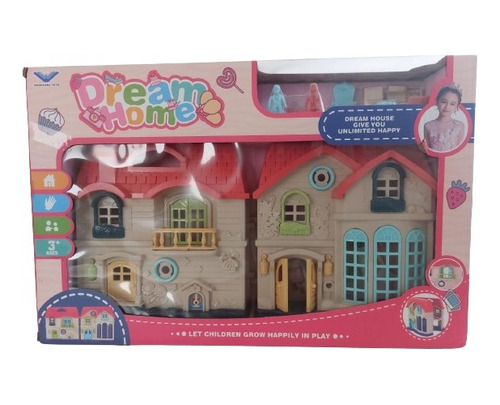 Casa De Muñecas Dream Home + 14 Accesorios + Stikers