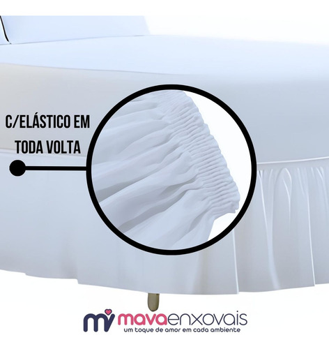 Saia Box Para Cama Casal Padrão Franzida - Promoção