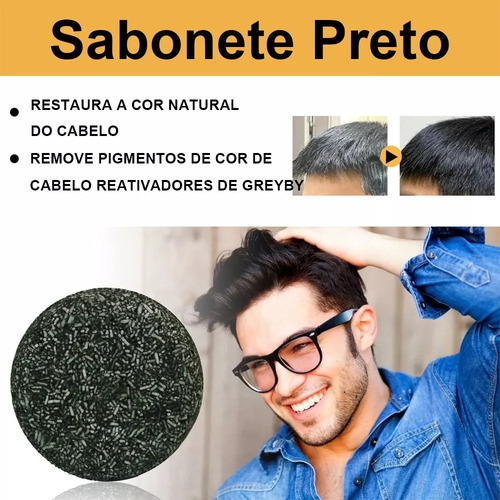 ` 1 Paquete De Champú Oscurecedor En Barra De Jabón