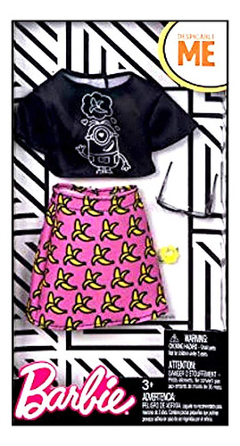 Barbie Despicable Me Black Top/falda Banana