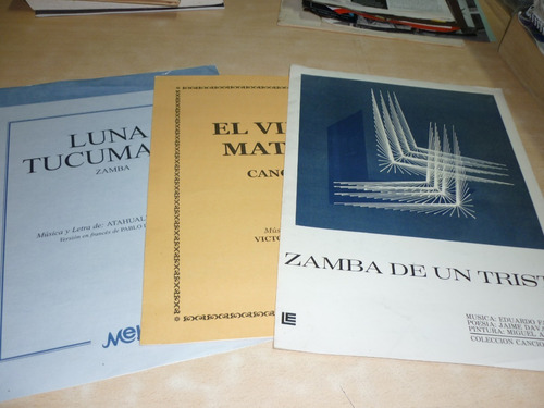 Partituras Zamba De Un Triste Viejo Matias Luna Tucumana Lot (Usado)