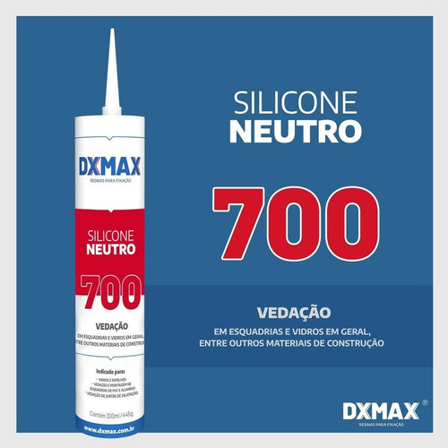Imagem 2 de 6 de Silicone Neutro Dx700 - 280ml/420g - 24uni