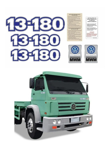 Kit Adesivos Resinado Para Volkswagen 13-180 17829 Cor Azul