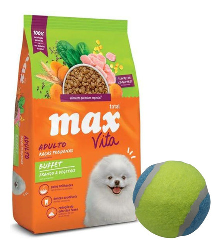 Alimento Max Perro Adulto Buffet Vita Raza Pequeña 3 Kg + Re