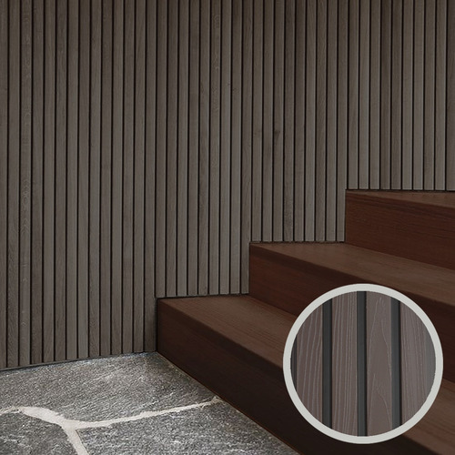 Lambrin Deco Wpc Tipo Madera Estandar Exterior 9 Pz 1.89 M2