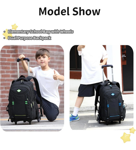 Mochila Con Ruedas Para Niños Mochila De Escuela Primaria Co