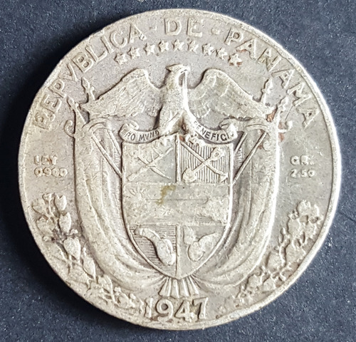 Panama 1/10 De Balboa De 1947 De Plata