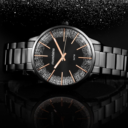 Relógio Feminino Mondaine Preto 53762lpmvpe3