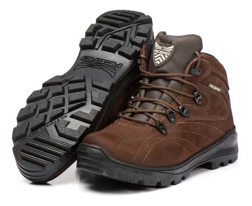 Bota Coturno Adventure Acero Couro Leve Caminhada Trakking