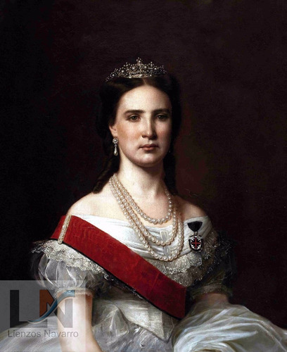 Lienzo Tela Retrato Carlota De México 1867 74 X 60 Cm Arte