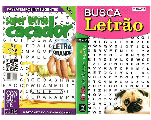 Kit 60 Revistas Caça Palavras - Sem Repetições