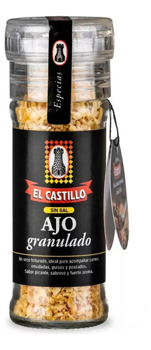 Pack X2 Ajo Granulado El Castillo X55gr Con Molinillo