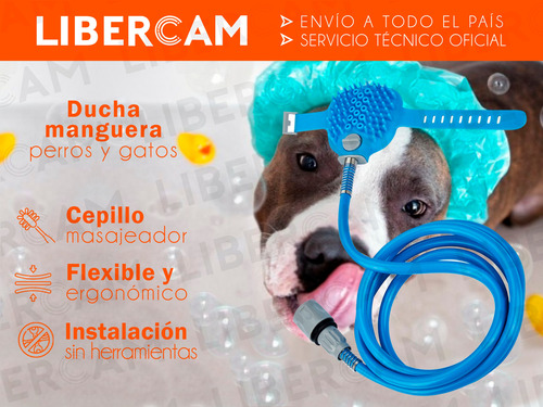 Manguera Ducha Capillo Masajeador Para Mascotas Perro Y Gato