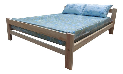 Cama De 2 Plazas (1.40) Reforzada + Colchón + Almohadas