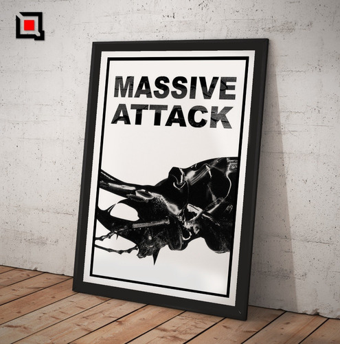 Cuadro Lamina Vidrio Poster Massive Attack Mezzanine Retro 1