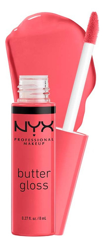 Crema de maquillaje profesional Nyx, brillo labial, sorbete vibrante, acabado brillante, color 36 sorbete