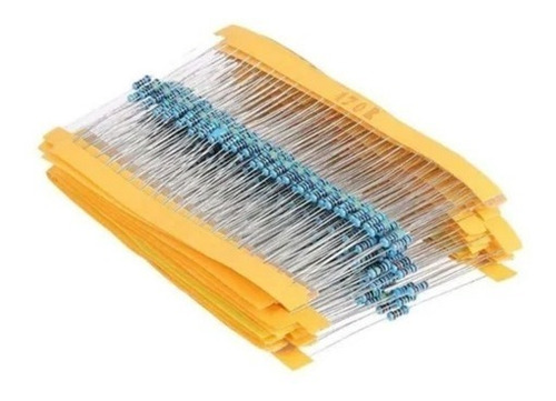 Kit 100 Resistencias 1/4 W Valores Surtidos Metal Film Resi