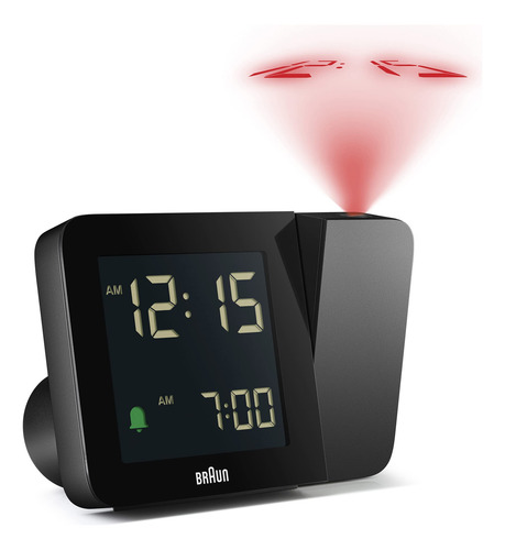 Despertador Braun Digital Projection Bc15b Com Luz De Fundo