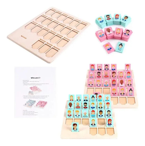 Juego Adivinar Quién Soy Juego De Mesa Juego Madera Niños
