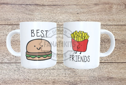 Día Del Amigo Pack 10 Plantillas Sublimar Tazas Kawaii Png