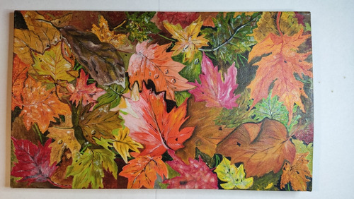 Cuadro Original «otoño» 30x50 Pintado A Mano