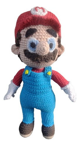 Muñeco Mario Bros Tejido Al Crochet Peluche Amigurumi