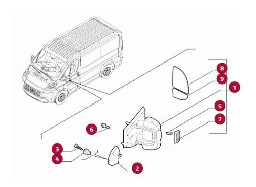 Retrovisor Le Eletrico Nova Ducato 2018 Em Diante