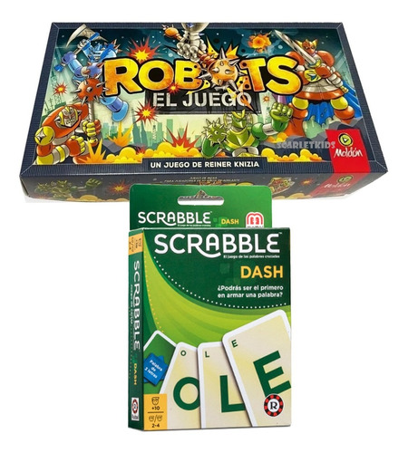 Robots Scrabble Cartas Juego De Mesa Combo Scarlet Kids