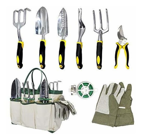 Falidi Garden Tools Set 8 Piece Kit,garden Glove And Weeder