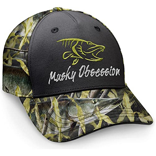 Fishouflage Musky Obsession Cap Sombrero De Pesca De Camufla