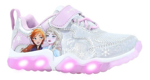 Zapatillas Footy Linea Frozen Lila Disney Con Luces