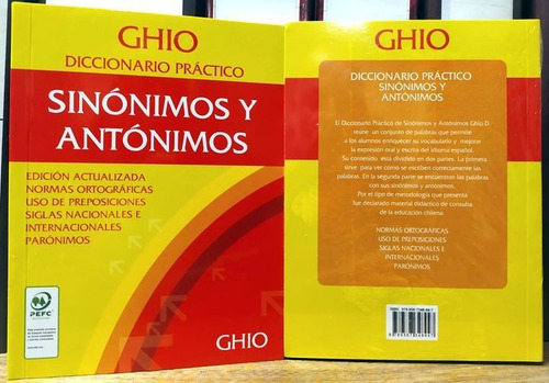 Libro Diccionario Ghio Practico Sinonimo Y Antonimo /947