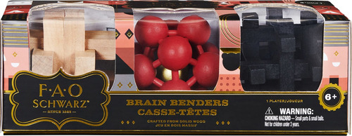 Fao Schwarz Wood Brain Benders, Educational Skill Puzzle Gam