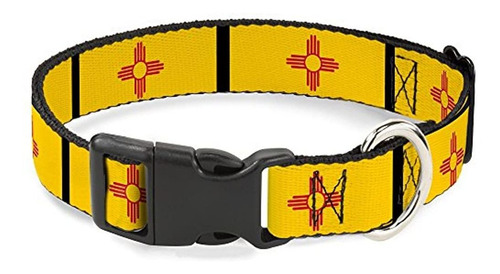 Collar De Perro Clip De Plastico Bandera De Nuevo Mexico N