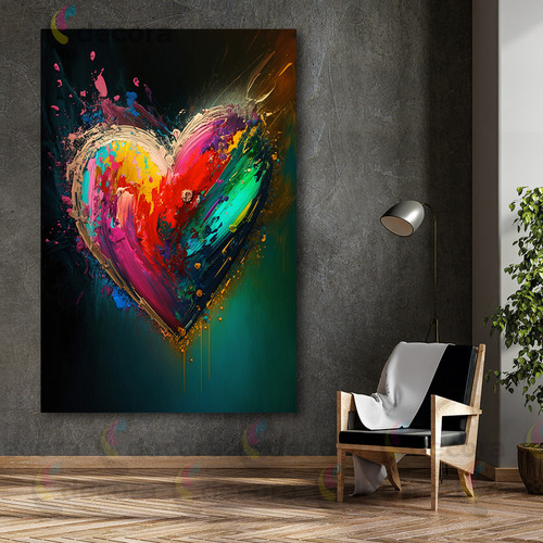 Cuadro Corazon Cardiologia Arte Medicina Canvas 60x40 Cd21