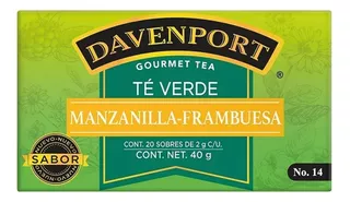 Té Verde Gourmet Davenport Manzanilla Frambuesa 20 Sobres