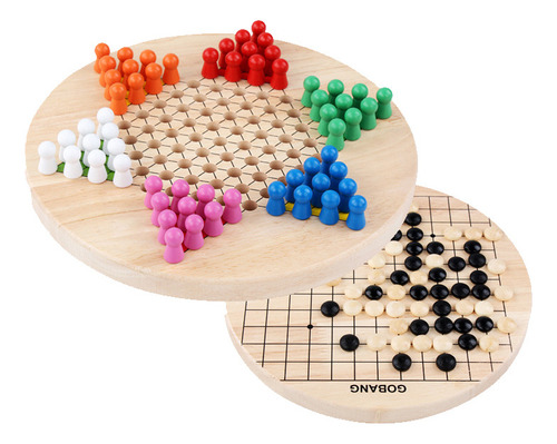 Juego De Mesa Chinese Damas Backgamão 2 En 1