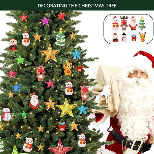 A 24 Piezas Mini Adornos Navideños, Para Manualidades