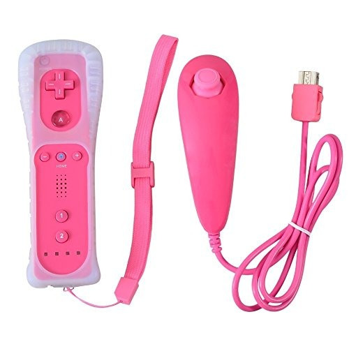 Wii Remote Y Nunchuck Controller Wii Gamepad Combo Con Estuc