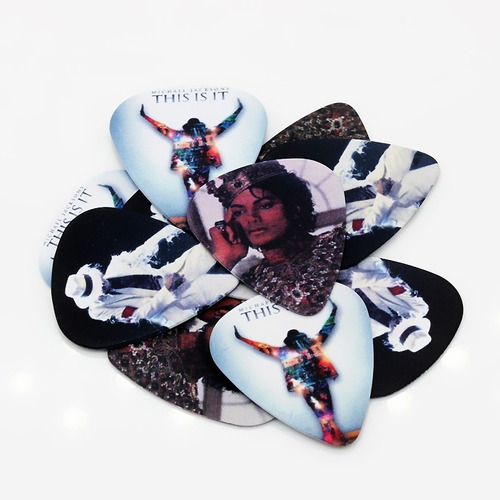 Michael Jackson Puas Flexo Uñas  Picks Guitarra 10 Unidades