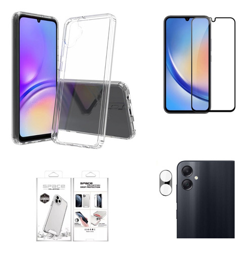 Case Funda Clear Para Samsung A05 + Mica Pantalla Y Cámara