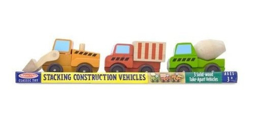 Melissa  Doug Stacking Vehiculos De Construccion Conjunto 