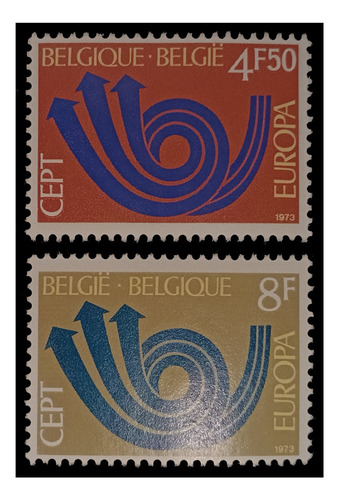 Bélgica Tema Europa 1973 Nv. Mint. Yv. 1661/62