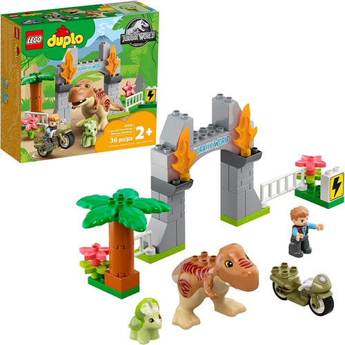 Lego Duplo Jurassic World Fuga Del T-rex Y Triceratops 10939