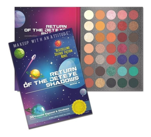 Paletade 35 Sombras Return Of The Jet Eyeshadow Book 4 Alta Pigmentación Tonos Mates Y Satinados Rude Cosmetics Original