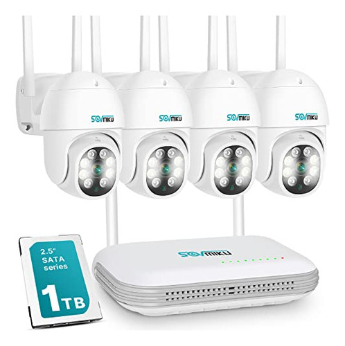 Cámara Seguridad Ptz Wifi 2k Sovmiku, Detección Humana, 3mp